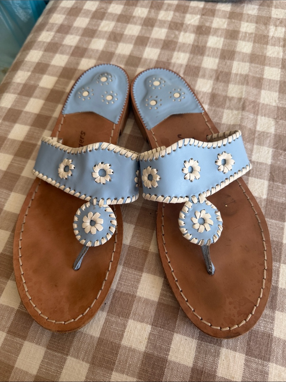 Light Blue & White Jack Rogers